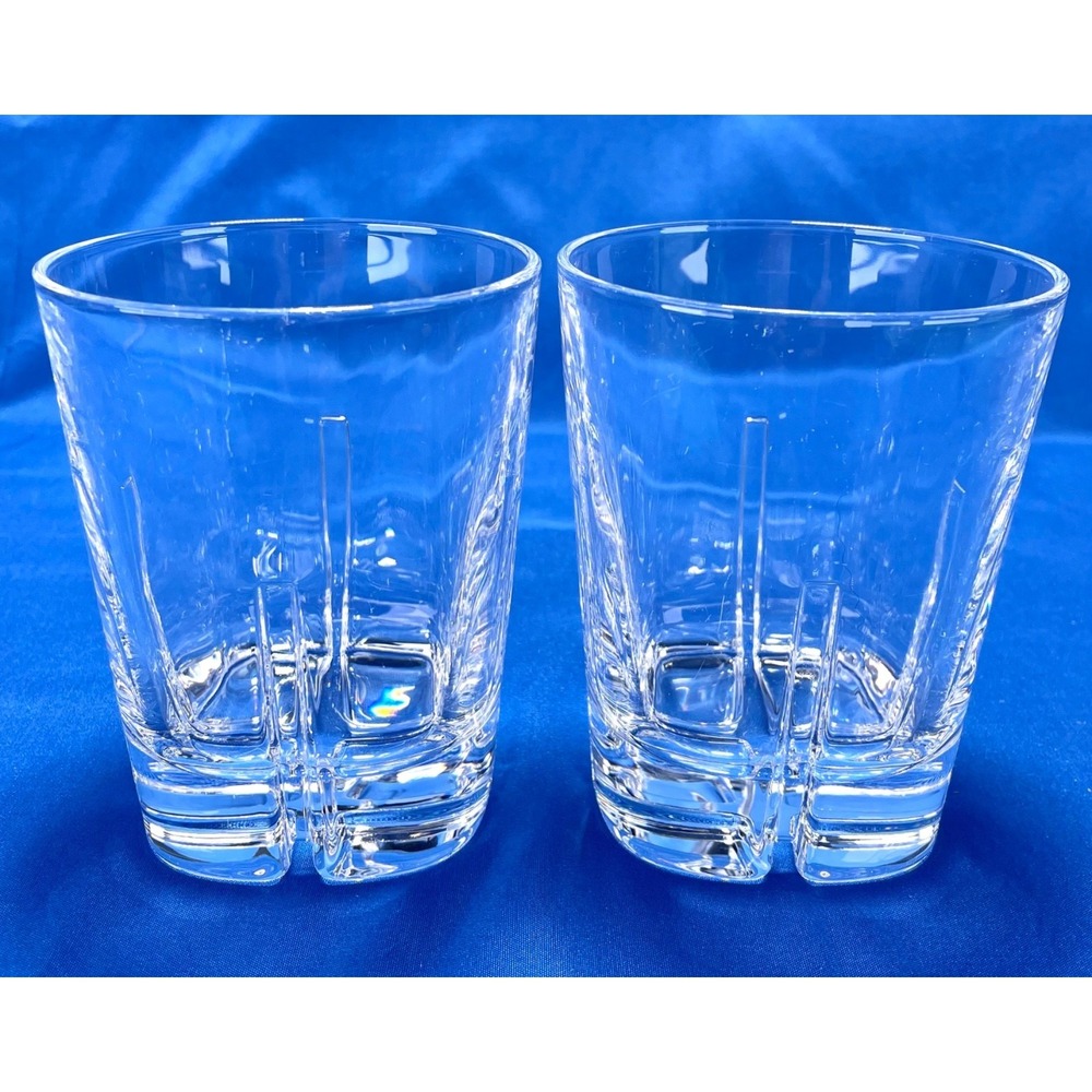 Nachtmann Havanna Set/2 Crystal 4.25" Whiskey Old-Fashioned Glasses Germany